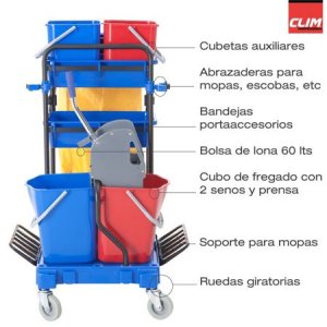 Carro de limpieza multifunción completo CLIMPRO