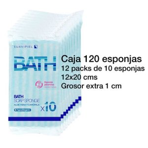 Esponjas jabonosas desechables. Caja de 120 uds