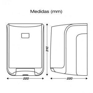 Pack dispensador bobinas secamanos y rollo papel mecha 2 capas