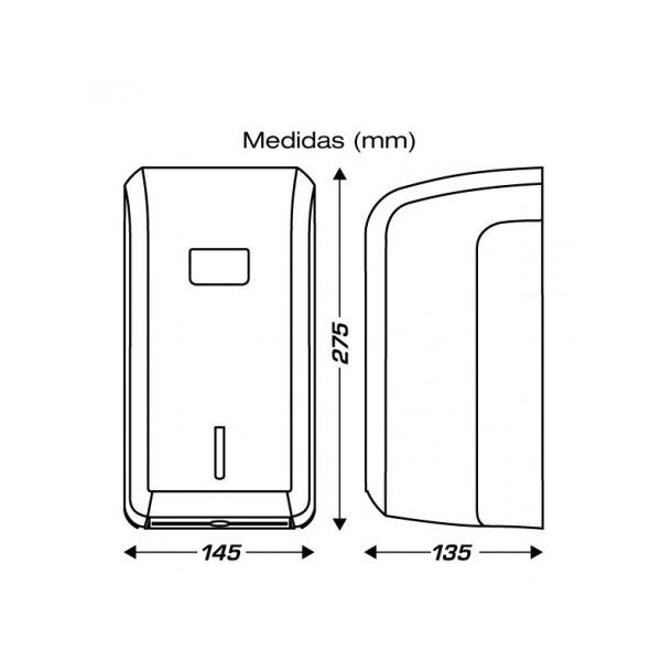 Pack dispensador papel mini mecha y 12 rollos secamanos 2 capas