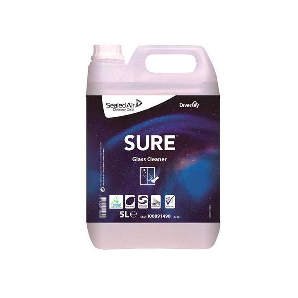 Limpiacristales natural basado en plantas SURE Glass Cleaner 5L