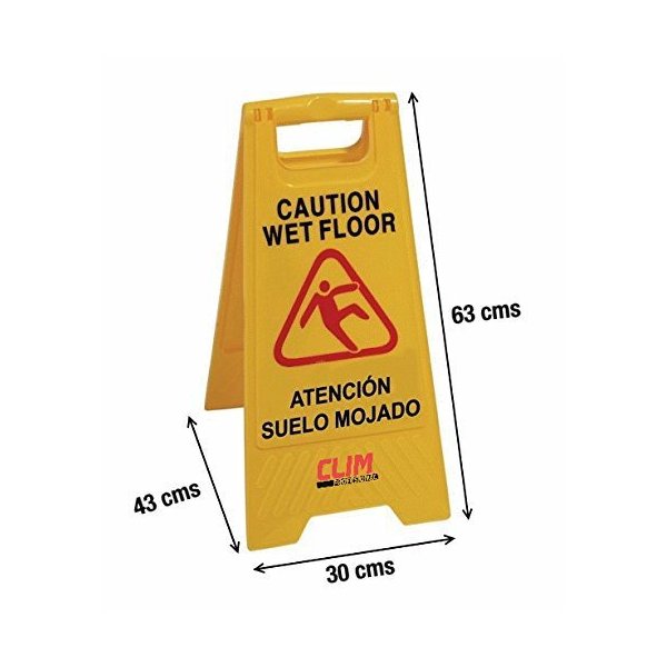 Señal advertencia de pavimento mojado. Pack 4 señales