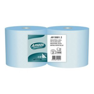 Pack 2 Bobinas de Papel Industrial de Pasta de Celulosa Gofrada | Acabado  Laminado Doble Capa 3 kg/rollo