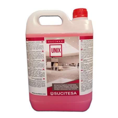 Detergente con ceras autobrillante para fregadora. Botella 5 litros