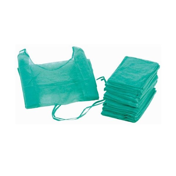 Bata hospitalaria desechable verde con puño elástico de algodón. Pack 100 uds Bata hospitalaria desechable verde con puño elástico de algodón. Pack 100 uds