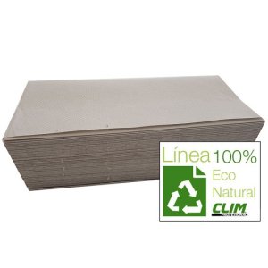 Toallas secamanos Zig Zag ecológicas. Línea Eco Natural. Caja 3000 uds