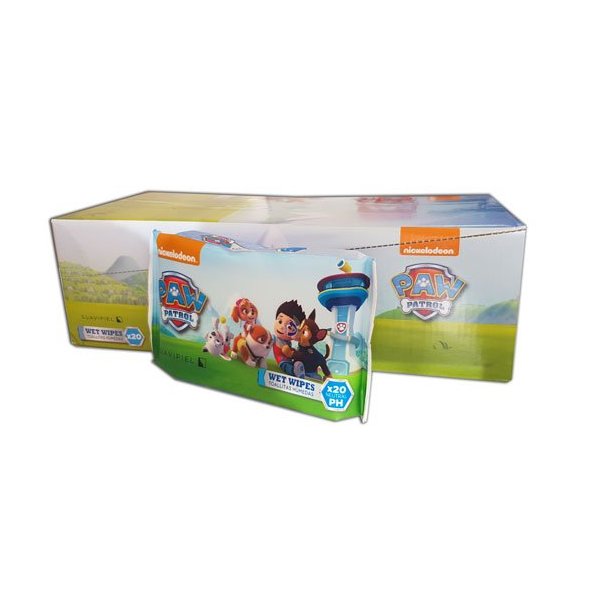 Toallitas húmedas infantiles Patrulla Canina. Caja 10 pack de 20 uds