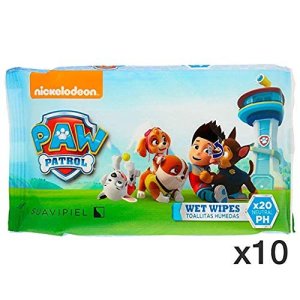 Toallitas húmedas infantiles Patrulla Canina. Caja 10 pack de 20 uds