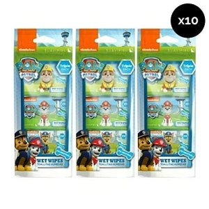 Toallitas húmedas infantiles Patrulla canina Caja  10 packs x 30 uds: 300 toallitas