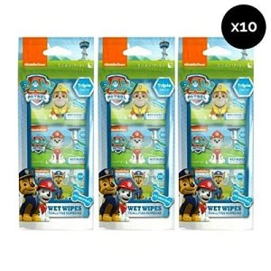 Toallitas húmedas infantiles Patrulla canina Caja 10 packs x 30 uds: 300 toallitas