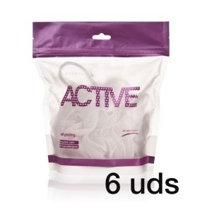 Esponjas de baño en flor Sense Active soft peeling. Caja 6 uds