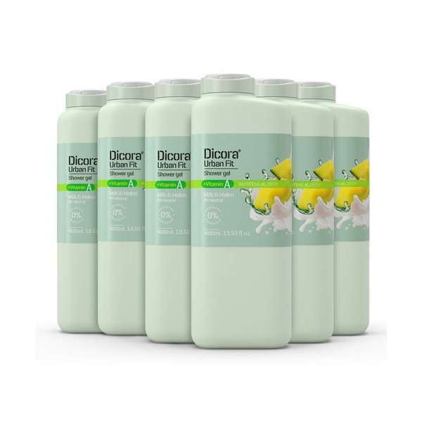 Gel de Baño con Vitamina A, leche y melón 400 ml. Pack 6 Gel de Baño con Vitamina A, leche y melón 400 ml. Pack 6