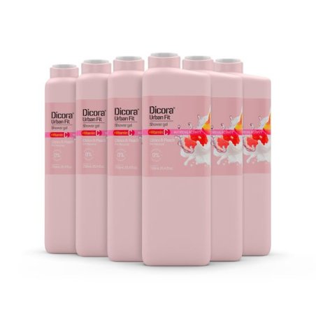 Gel de Baño Vitamina C cítricos y melocotón 750 ml. Pack 6 uds