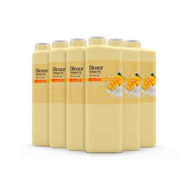 Dicora Urban Fit Gel de Baño Vitamina E Mango & Avocado - 750 ml. Pack 6 Dicora Urban Fit Gel de Baño Vitamina E Mango & Avocado - 750 ml. Pack 6
