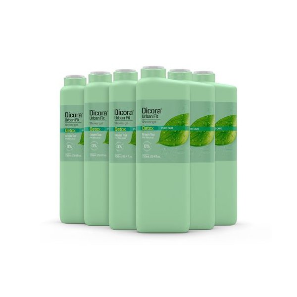 Gel de Baño Detox té verde 750 ml. Pack 6 uds