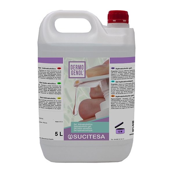 GEL HIDROALCOHÓLICO HIGIENIZANTE 5 litros garrafa con dosificador - ST  Superficies