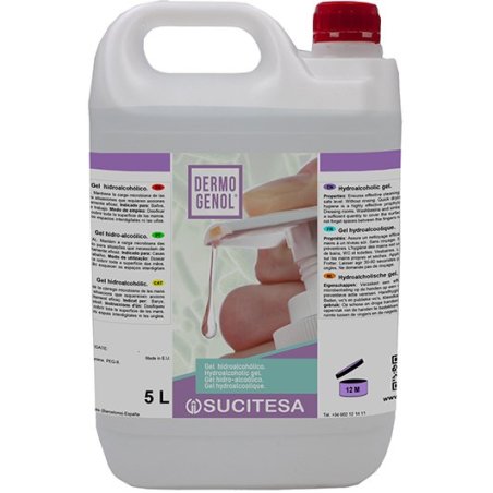 Gel hidroalcoholico desinfectante de manos Dermogenol. Garrafa 5L