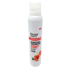 Spray desinfetante para as mãos álcool 70%. Cítrico e pêssego. 12x200ml