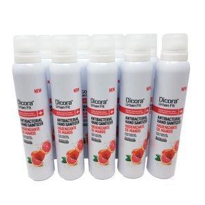 Spray desinfetante para as mãos álcool 70%. Cítrico e pêssego. 12x200ml