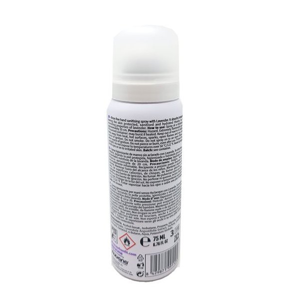 Spray higienizante de manos 70% alcohol. Lavanda 12x75ml