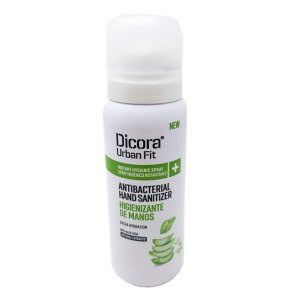 Spray desinfetante para as mãos com álcool 70%. Babosa. Caixa 12x75ml