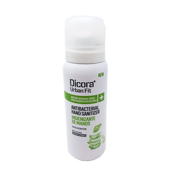 Spray desinfetante para as mãos com álcool 70%. Babosa. Caixa 12x75ml