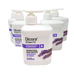 Lavanda Dicora gel de limpeza de mãos hidroalcoólico 500 ml. Caixa 5 unidades