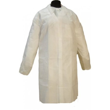 bata desechable blanca