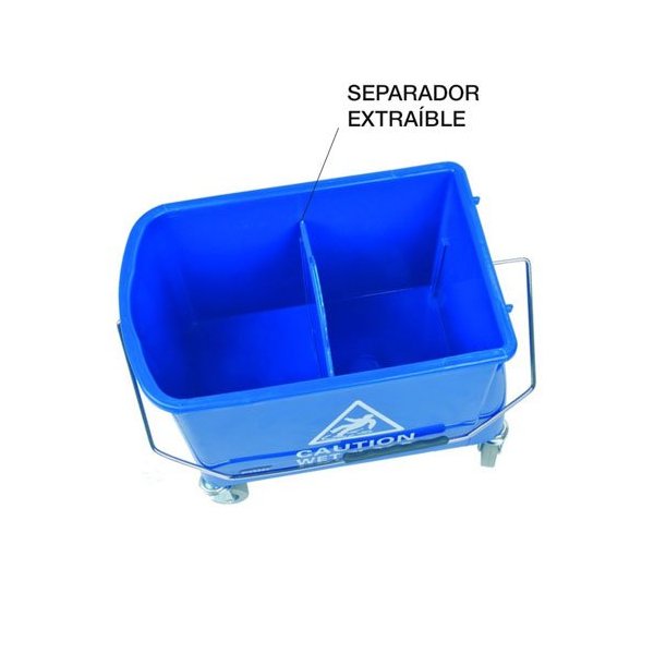 vidaXL Cubo para fregona con escurridor y ruedas PP amarillo 20 L