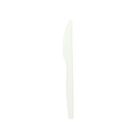 Cuchillos de CPLA biodegradables en pack de 50 unidades.