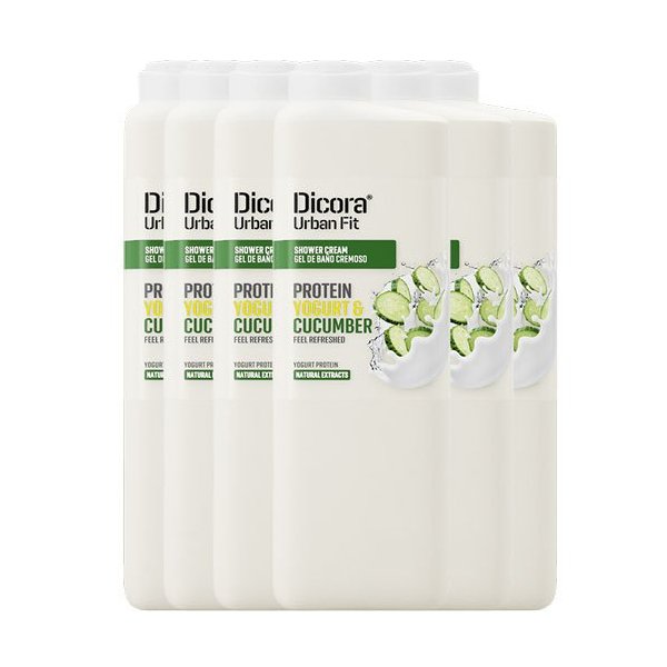 Gel de banho cremoso de iogurte e pepino 750 ml. Pacote 6 unidades