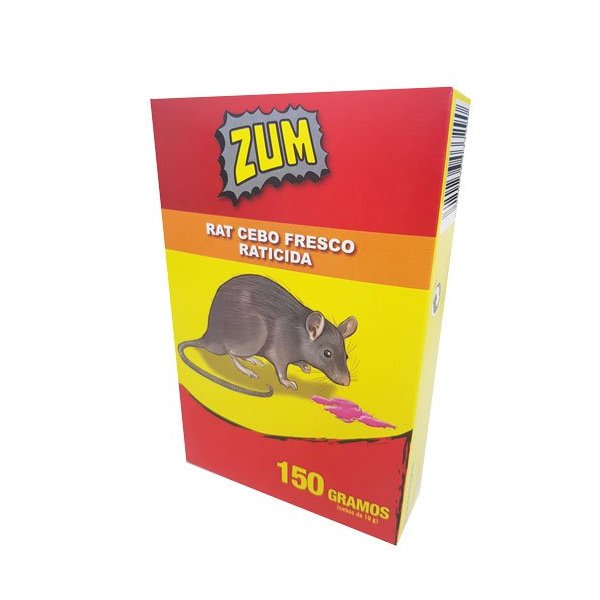 ZUM Cebo para ratas y ratones 150 gr. Caja 15 cebos