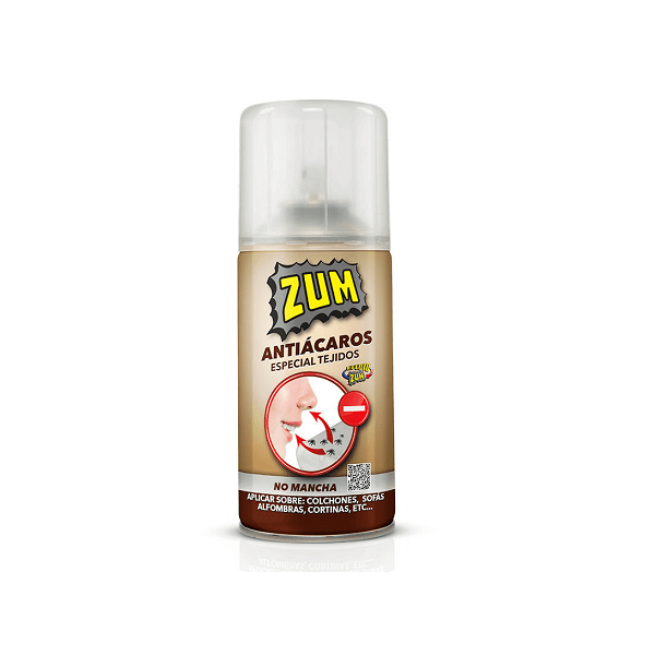 ZUM Spray antiácaros 300 ml especial tejidos. No mancha