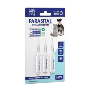 Pipetas repelentes para animais de estimação Zotal Parasital