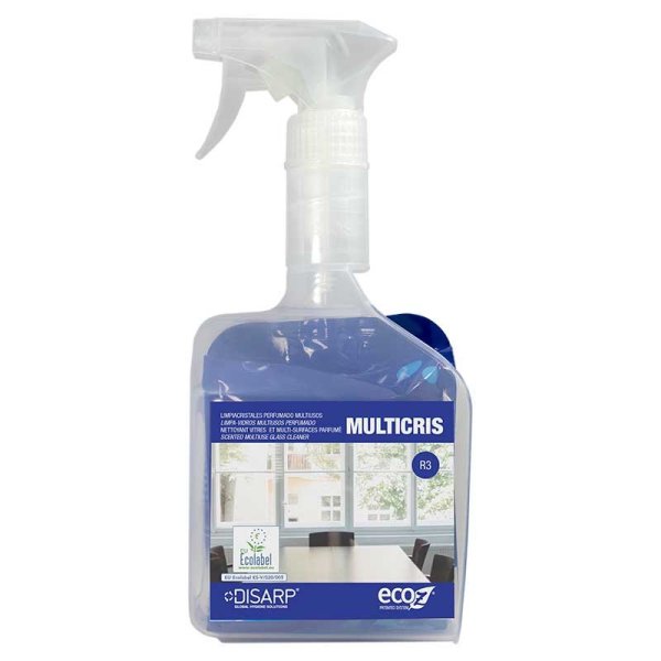 Limpiacristales ecológico perfumado multiusos MULTICRIS DISARP 500 ml. Pistola eco-friendly sistema ECO-Z