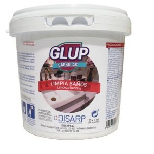 GLUP Cápsulas limpia baños DISARP. Pack 25 uds x 9 ml