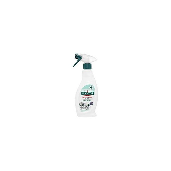 PAPELERIA SANCHEZ  QUITAOLOR DESINFECTANTE SANYTOL PARA TEXTIL CON  PULVERIZADOR BOTE DE 500 ML