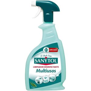 SANYTOL Limpiador desinfectante multiusos sin lejía 750 ml pulverizador. Caja 12 uds