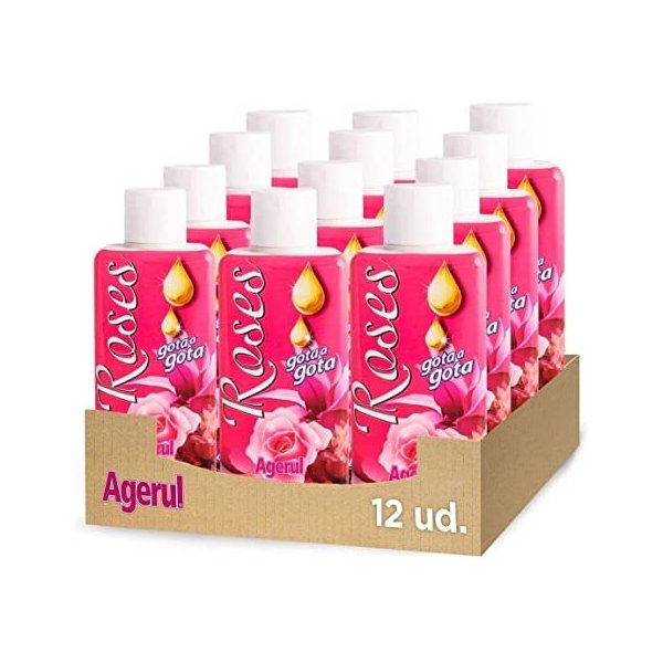 Aroma super concentrado de rosas gota a gota Agerul 125 ml. Caixa 12 unidades