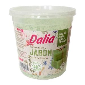 Dalia Jabón verde artesano en escamas. Pack 500 grs