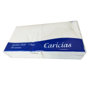 Servilletas Caricias tipo cocktail 10x10 cm plegadas. Caja 6000 uds