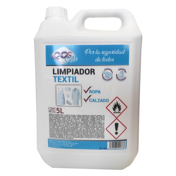 Sanit limpador têxtil para roupas ou calçados álcool 70% 5L e borrifador 1L