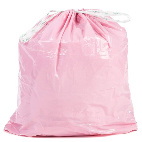 Bolsa de Basura Rosa 60x60 Cierre Fácil 30 Litros Al Mejor Precio