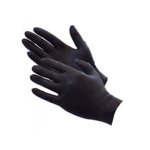 Conflicto angustia perrito Guantes de nitrilo negro Max desechables en caja de 100 uds