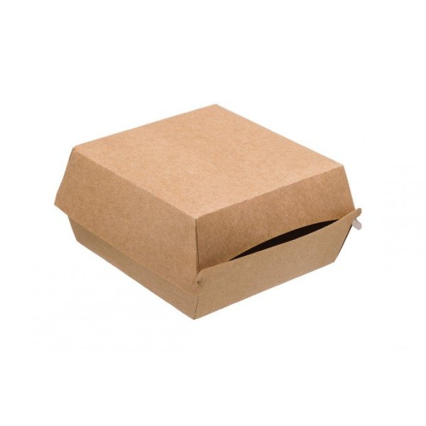 Caja hamburguesa kraft tamaño mediano. Pack 50 uds