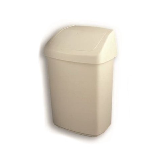 Caixote do lixo branco de 25 litros com tampa basculante
