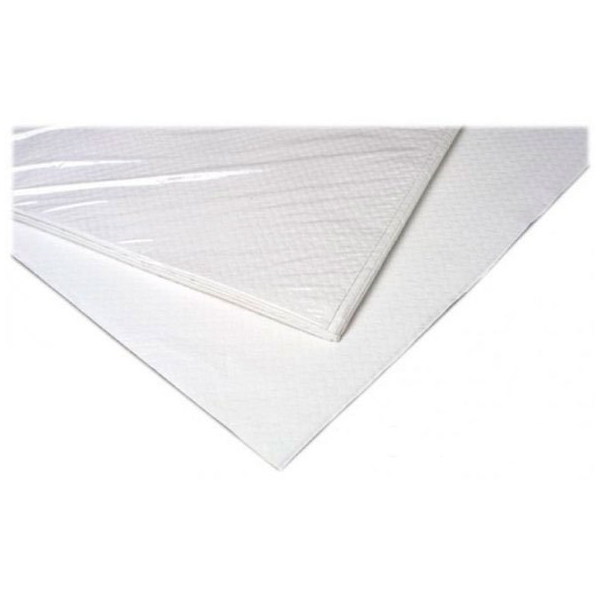 Mantel desechable blanco 100x100 cm papel 35 gr. Caja 400 uds