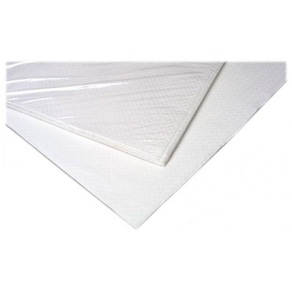 Toalha de mesa branca descartável 100x100 cm papel 35 gr. Caixa 400 unidades