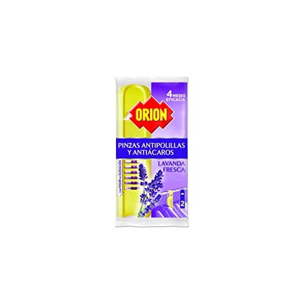 Pinzas antipolillas Orion aroma lavanda. Pack 2 uds