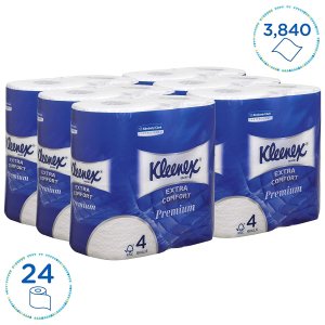 Papel higiênico doméstico Kleenex Premium extra conforto. 24 rolos